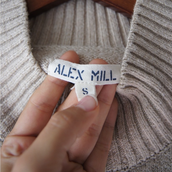 Alex Mill Beige Cotton Sweater Vest - Picture 2 of 5